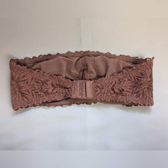 AERIE Strapless Bra Old pink Color Size 36C With Wire Lacework - Picture 4 of 8